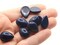 11 18mm Navy Blue Teardrop Flat Back Vintage Lucite Cabochons